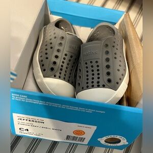 Native Jefferson Slip-On Shoes in Gray and White